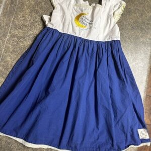 Olive Moon Love You to the Moon 7 8 Blue Girls Dress